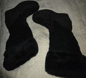 American Eagle Y2K Size 10 Cable Knit Wedge Boots